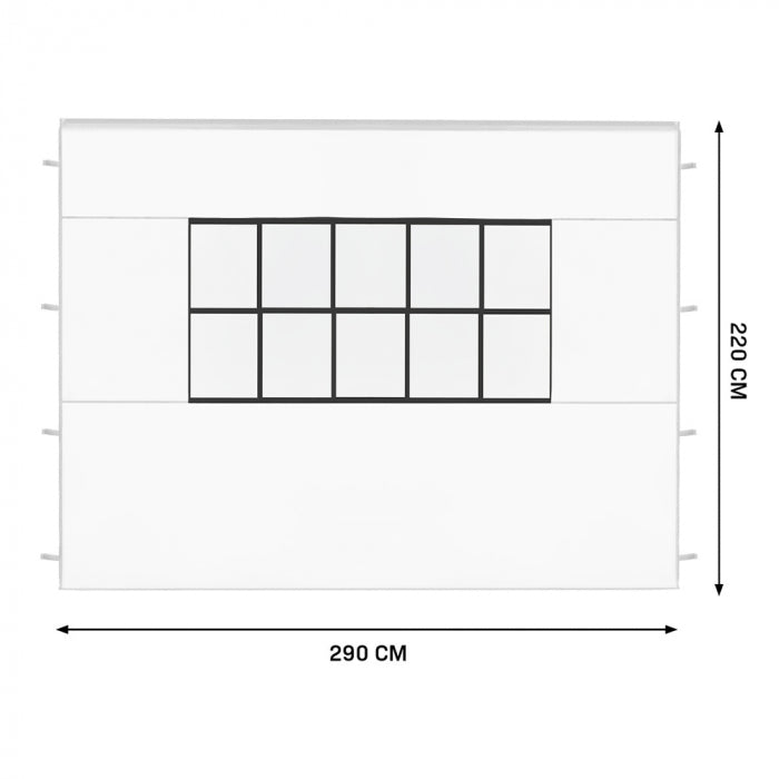 Ensemble de parois latérales VonRoc 3 x 4,5 m pour tente de réception Premium PT805AA - Blanc