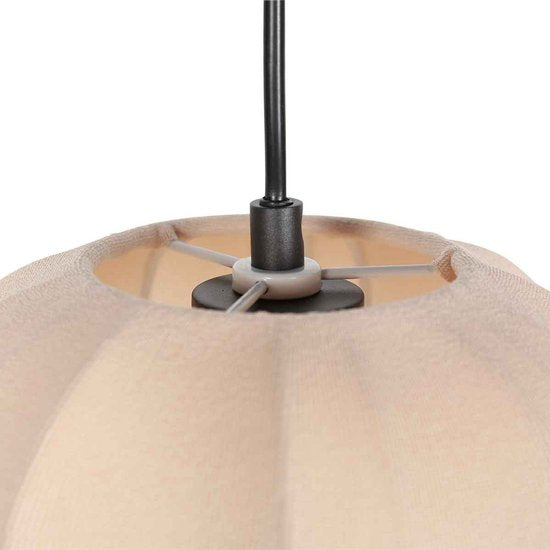 Anne Lighting - lampe suspendue - Sable - beige crème - tissu - Ø 28cm - E27 - 4123CR