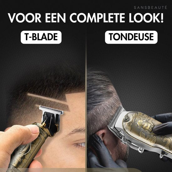 Tondeuse professionnelle 5-en-1 sans fil avec grille de rasage - Sansbeauté - Tondeuse à cheveux pour hommes - Cheveux - Tondeuse à cheveux - Machine à cheveux pour coiffeurs - Tondeuse à cheveux - Tondeuse à barbe - Barbe Hair Clipper - Barber Buddha Tri