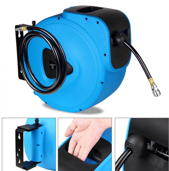 Enrouleur automatique de tuyau d'air comprimé Monzana - 20m - Connexion 1/4