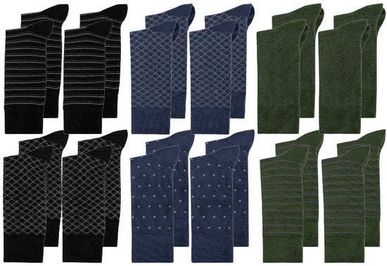 Milanoro - 12 paires de chaussettes en bambou doux pour femmes et hommes - Couleurs foncées - 39-42