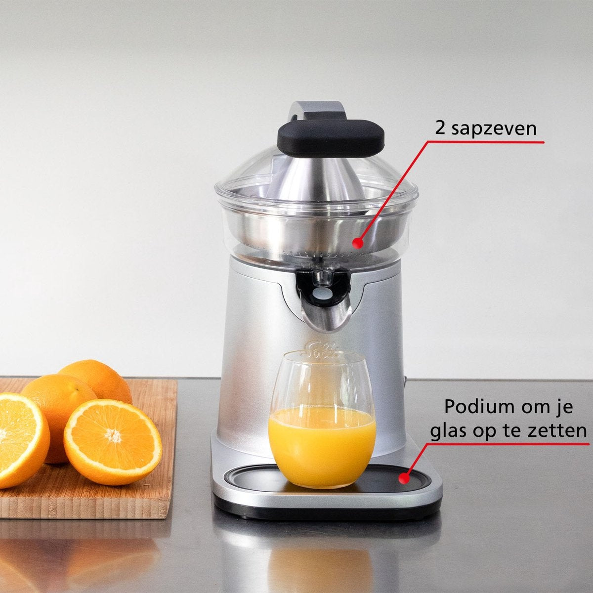 Presse-agrumes électrique - Solis Citrus Press Station 8454 - Silver