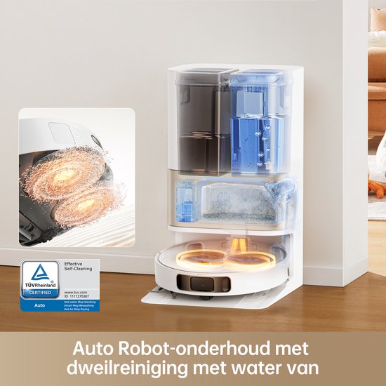 Dreame L10s Pro Ultra Heat - Robot aspirateur avec fonction de lavage à l'eau chaude - Détection et évitement d'obstacles