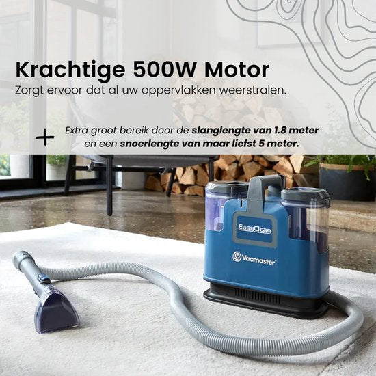 Vacmaster Easyclean Nettoyeur de taches - Nettoyeur de tapis - Nettoyeur de canapés - Nettoyeur de meubles - Nettoyeur de fauteuils - Nouveau modèle - Aspirateur à eau - Nettoyeur de matelas - Machine de nettoyage – Nettoyeur de textiles - SCB0501