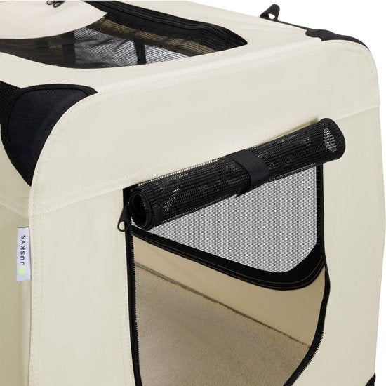 Boîte de transport pliante pour chien / Banc Lassie M - Beige - 42 x 60 x 44 cm