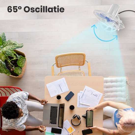 Auronic Tripod Fan - Ventilateur sur pied avec télécommande - minuterie - 50W - 53dB - Blanc