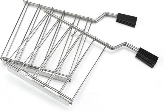 Bourgini Toasti Toaster - Grille-pain avec pinces Toasti - Blanc - Fente extra-large pour 2 sandwichs grillés - Réglage du brunissement et fonction de décongélation