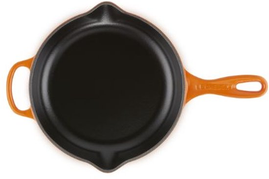 Poêle Le Creuset Signature - Rouge orangé - Ø 23 cm - Revêtement émaillé antiadhésif - Compatible avec toutes les sources de chaleur, y compris l'induction - Lavable au lave-vaisselle - Garantie à vie