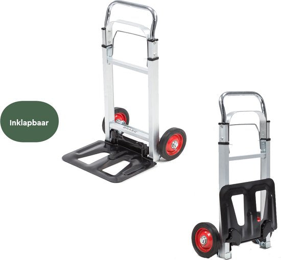 BRASQ Chariot pliable en acier - Capacité 90 KG - Chariot de transport - Chariot à plate-forme - Chariot