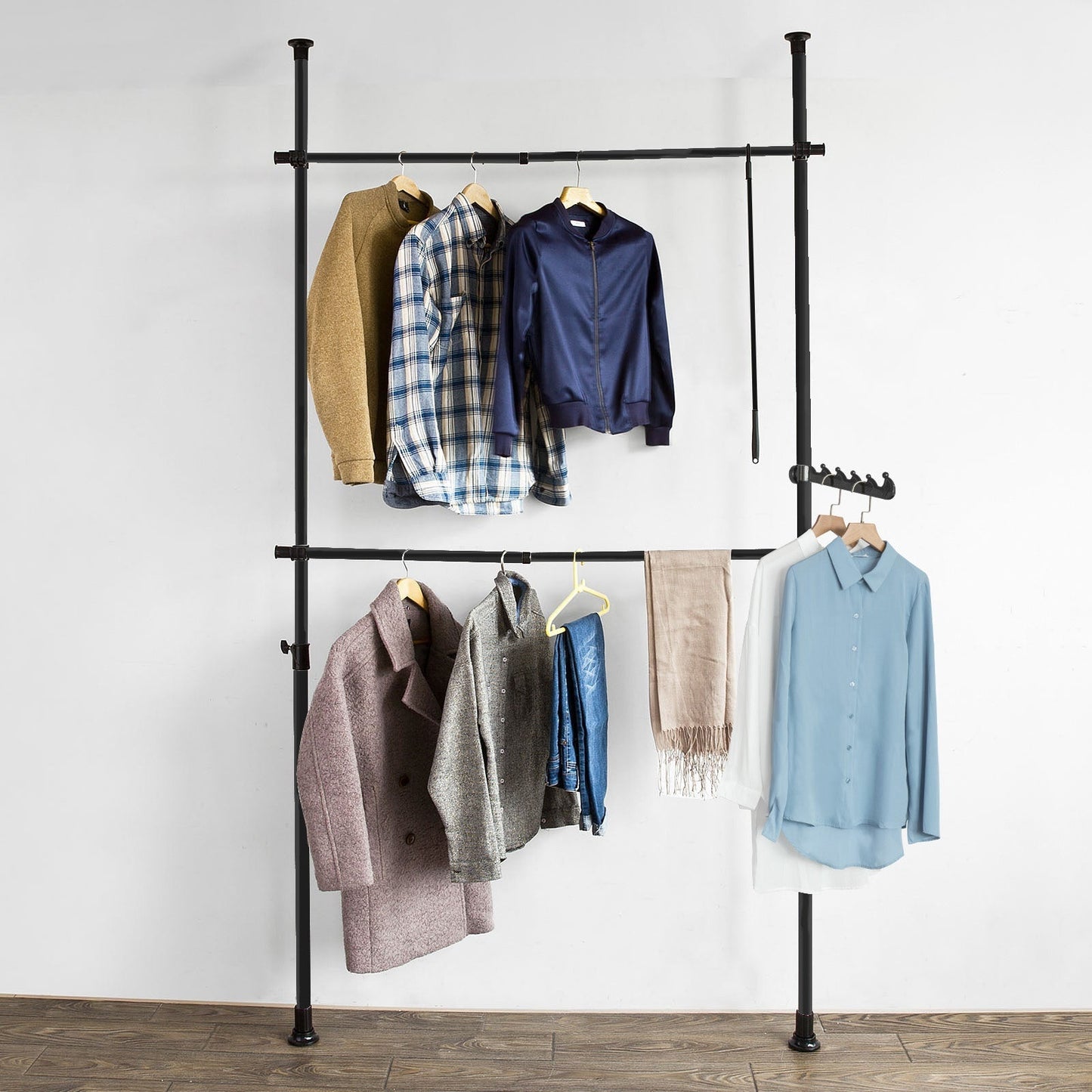 Dressing et penderie - SoBuy - Système de rangement - Noir - 77-112 x 103-278 cm