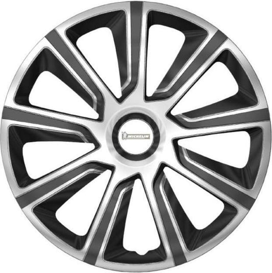 Enjoliveurs Michelin 14 pouces - argent/noir - 4 pièces