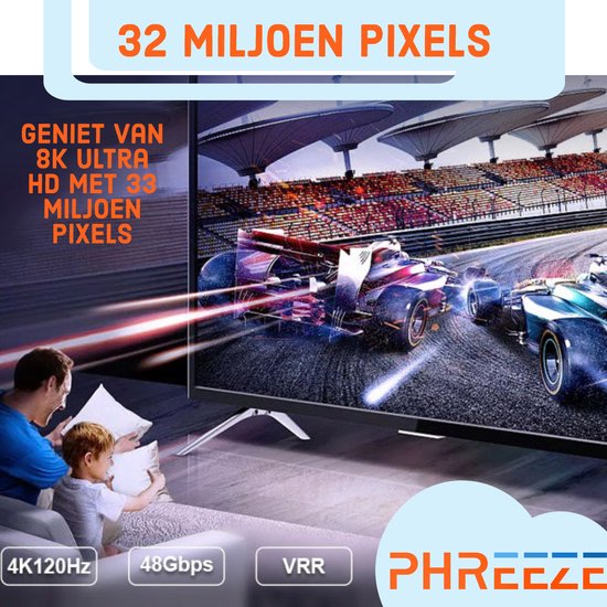 HDMI vers HDMI 8K@60hz - Nylon - Gris moderne - 3M