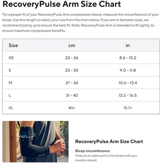 Manchon pour le bras Therabody RecoveryPulse - XL - Un seul