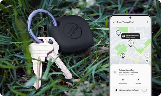 Samsung Galaxy SmartTag+ - Traceur Bluetooth - 1 pièce - Noir