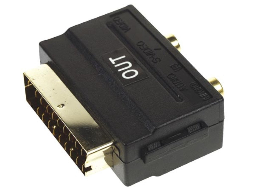 Adaptateur de sortie - Scart Male To 2 X Rca Female