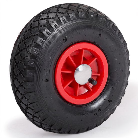 Monzana Bolderkar Chariot de transport - Comprend des pneus à 4 profils et une bâche - 168 x 45,5cm - Rouge