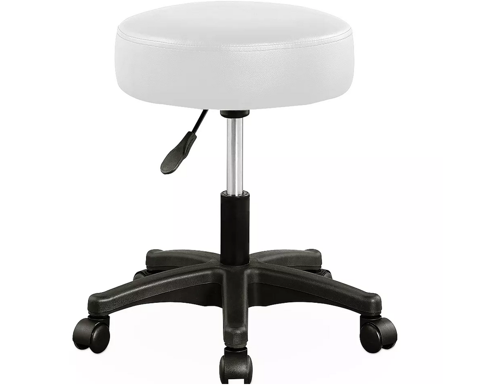Tabouret de Bureau Casaria - Tabouret à roulettes de travail - Pivotant et réglable