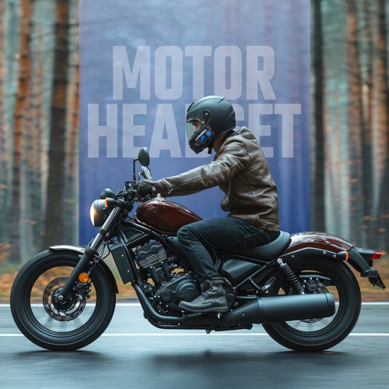 Tech Essentials R500 - Casque de moto - Avec Bluetooth 5.4 - Intercom - Radio - Microphone dur - Cyclomoteur - Scooter