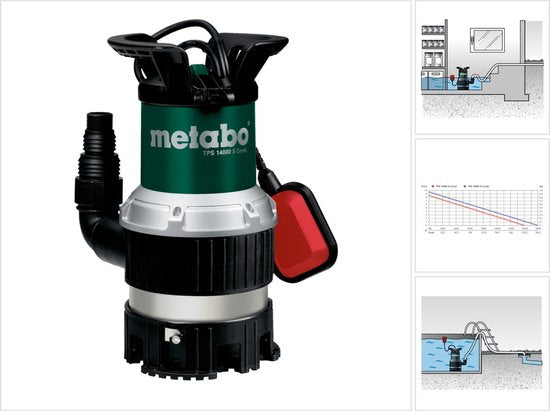 Pompe submersible Metabo TPS 14000 S Combi - 770 W - 14 000 l/h