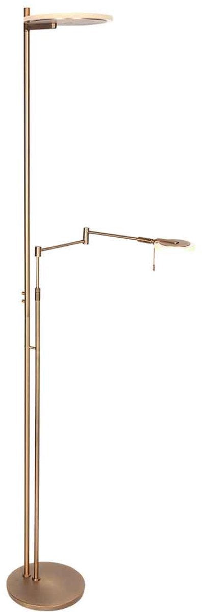Steinhauer Turound Floor Lamp - Uplight dimmable & Reading Arm - Stylish Bronze - Metal Design