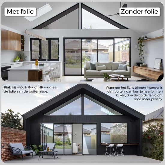 Film de protection solaire pour fenêtres Homewell® - 90 x 300 cm – Isolant et résistant à la chaleur - Protection contre les regards indiscrets - Compatible HR++(+) – Effet miroir à 15 % - Argent