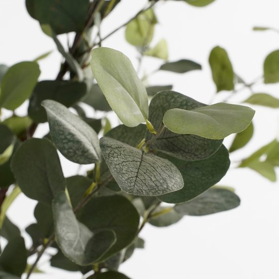 Mica Decorations Plante Artificielle Eucalyptus en Pot de Fleur - H95 x Ø55 cm - Vert