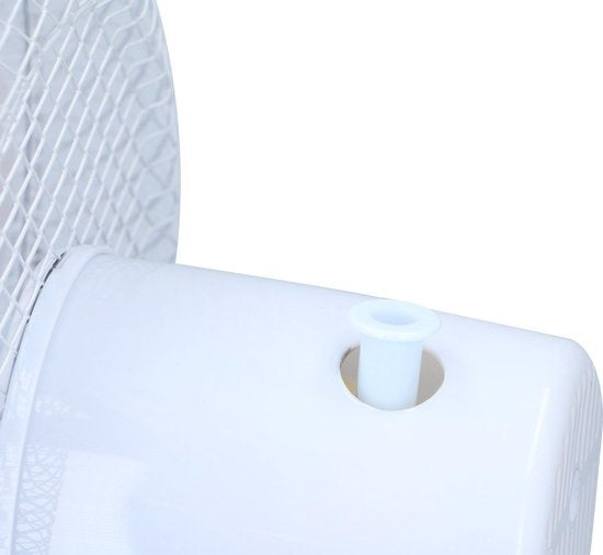 Lifetime Air Ventilateur de table - Ø23cm - 2 Vitesses - Fonction inclinable - Fonction pivotante - Blanc