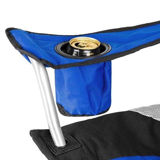 Chaise de camping Tectake Chair Basic - Bleu;Noir