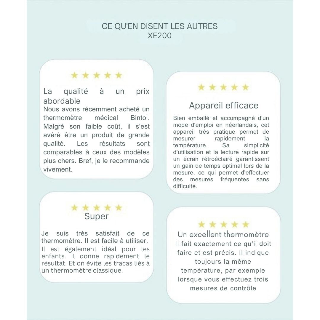 Thermomètre Bintoi® XE200 - Jauge de température - de fièvre - blanc
