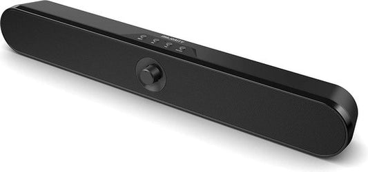 Barre de son Majority Atlas - Barre de son PC - Barre de son Bluetooth portable - Autonomie de 8+ - Connectivité USB et AUX - Plug & Play - Noir