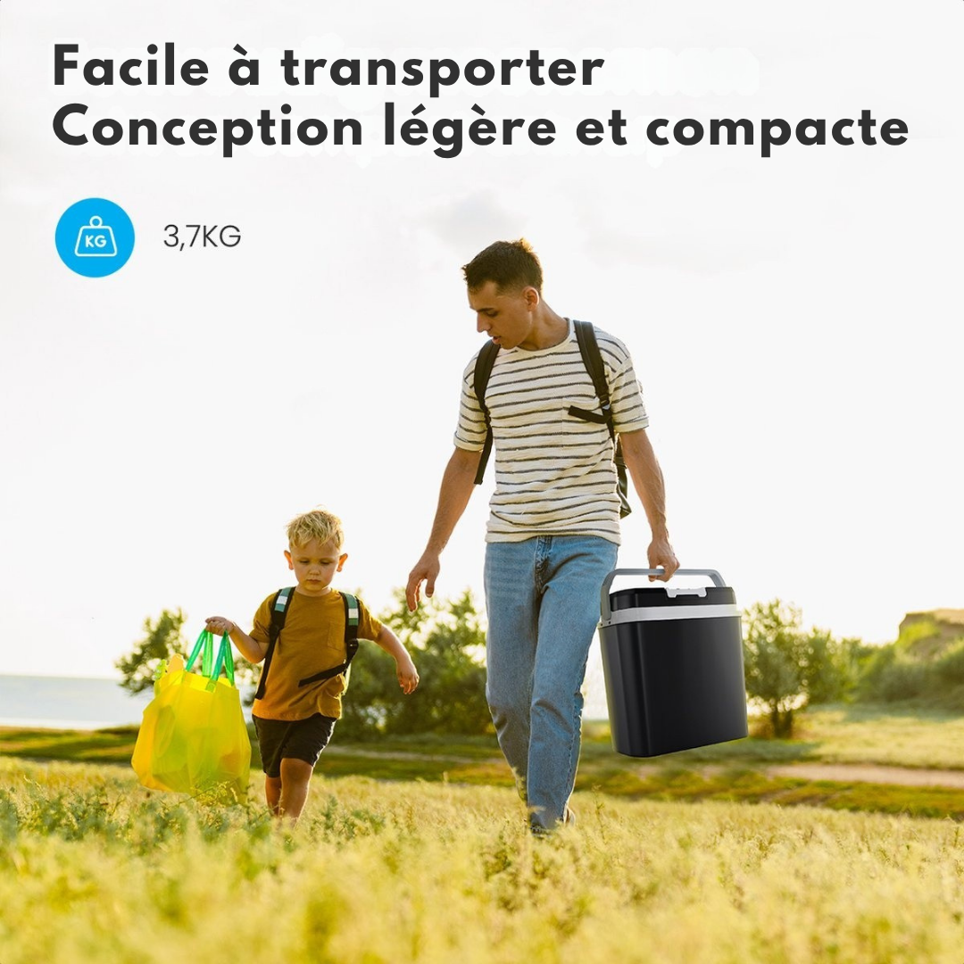 Glacière électrique Auronic - 20L - 12V et 240V - Chaud/ Froid - Noir