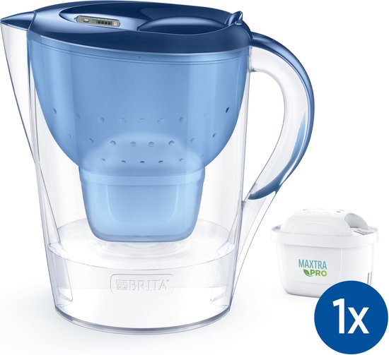 Carafe filtrante BRITA Marella XL - 3,5 L - Bleue - avec 1 cartouche filtrante MAXTRA PRO Pure Performance - Emballage durable
