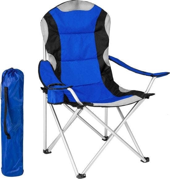 Chaise de camping Tectake Chair Basic - Bleu;Noir