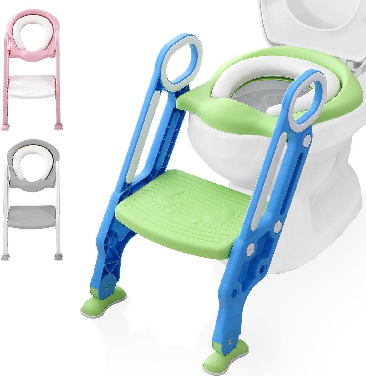 Réducteur de toilettes LifeGoods - Pot pour enfant - 2 à 7 ans - Vert/Bleu