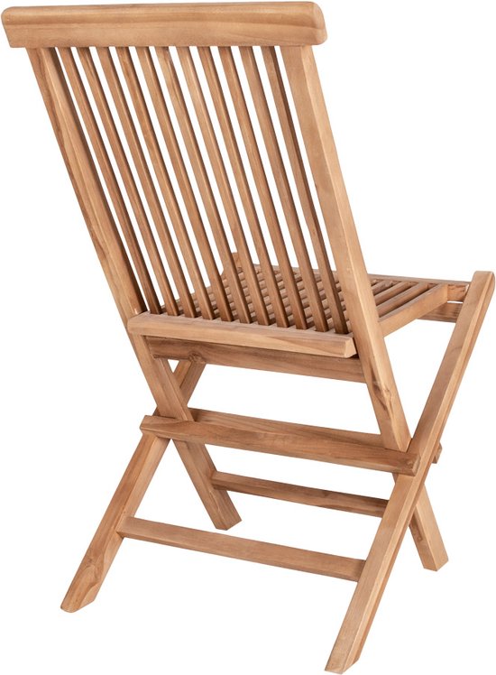 House Nordic Garden Chair - Lot de 2 - Max. 120 kg - Teck - 62 x 46 x 89 cm