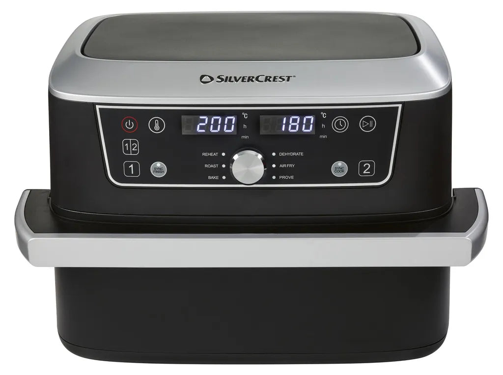 Friteuse à air chaud SilverCrest Ultrazone SHFDA 2600 A1 - Double zone - 2 x 5,5 L - 2 600 W - Sync-Finish