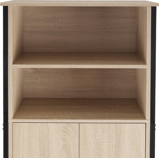 tectake - Armoire murale Doncaster 60x38x125cm - brun clair industriel