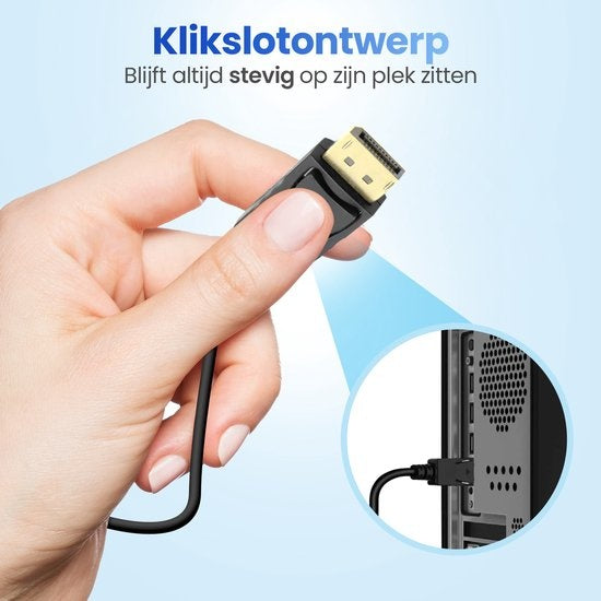 Garpex® Câble DisplayPort vers HDMI - 4K 60Hz Ultra HD - 1,8 mètres