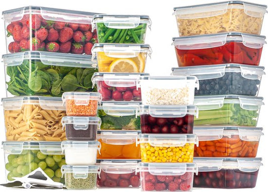 Stosh Freshness Trays - Meal Prep Trays - Freezer Trays - Food Container - 24 pieces - Plastic - BPA free