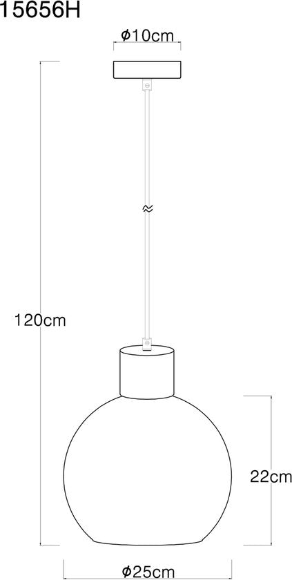 Globo - suspension - Moitas - noir - verre - Ø 25 cm - E27 - 15656H