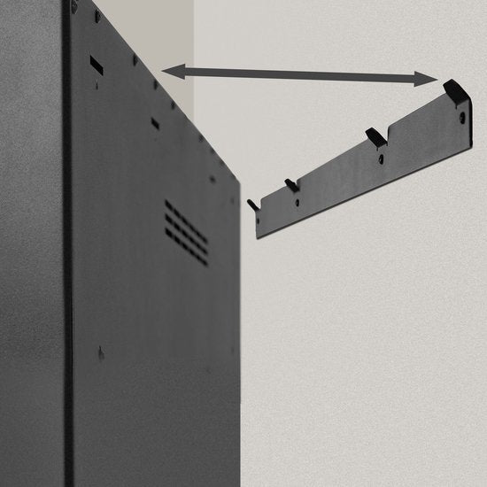 tectake® Wall Fireplace - Cheminée électrique - Atmosphere Fireplace - 106.5 x 12 x 43 cm - 900W & 1800W - Contrôlé par télécommande ou application - avec thermostat - Poêle - avec chauffage - Cheminées - Effets de bois et de lueur - Flammes 3D - Minuteur