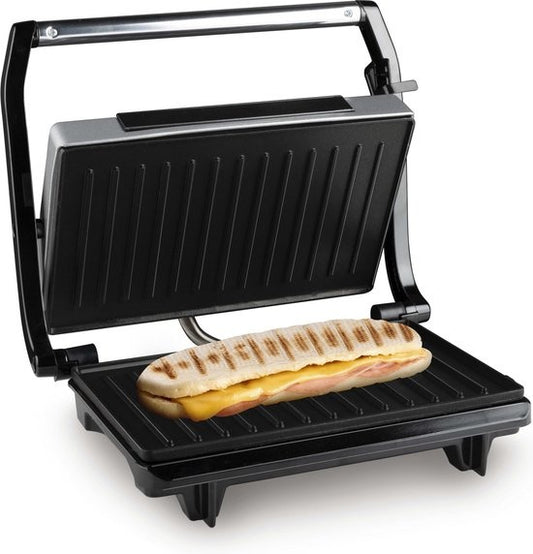 alpina Contact grill - Appareil à toasts - Revêtement antiadhésif - 700W - inox/noir