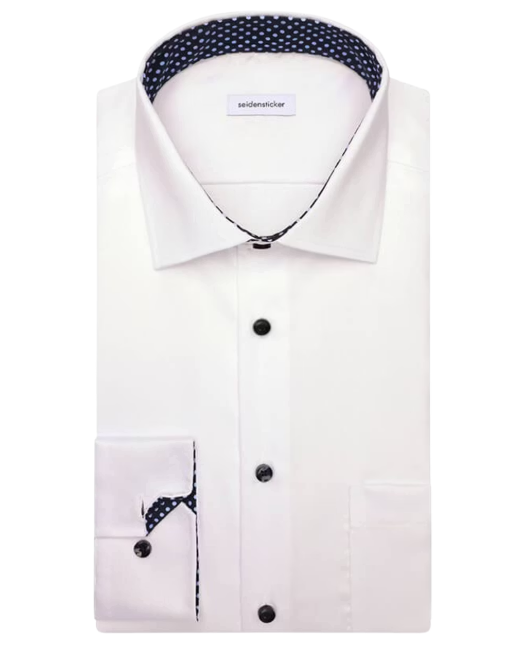Seidensticker Chemise homme blanche - Slim Fit - New Kent Collar - Taille 40 - Manches extra longues
