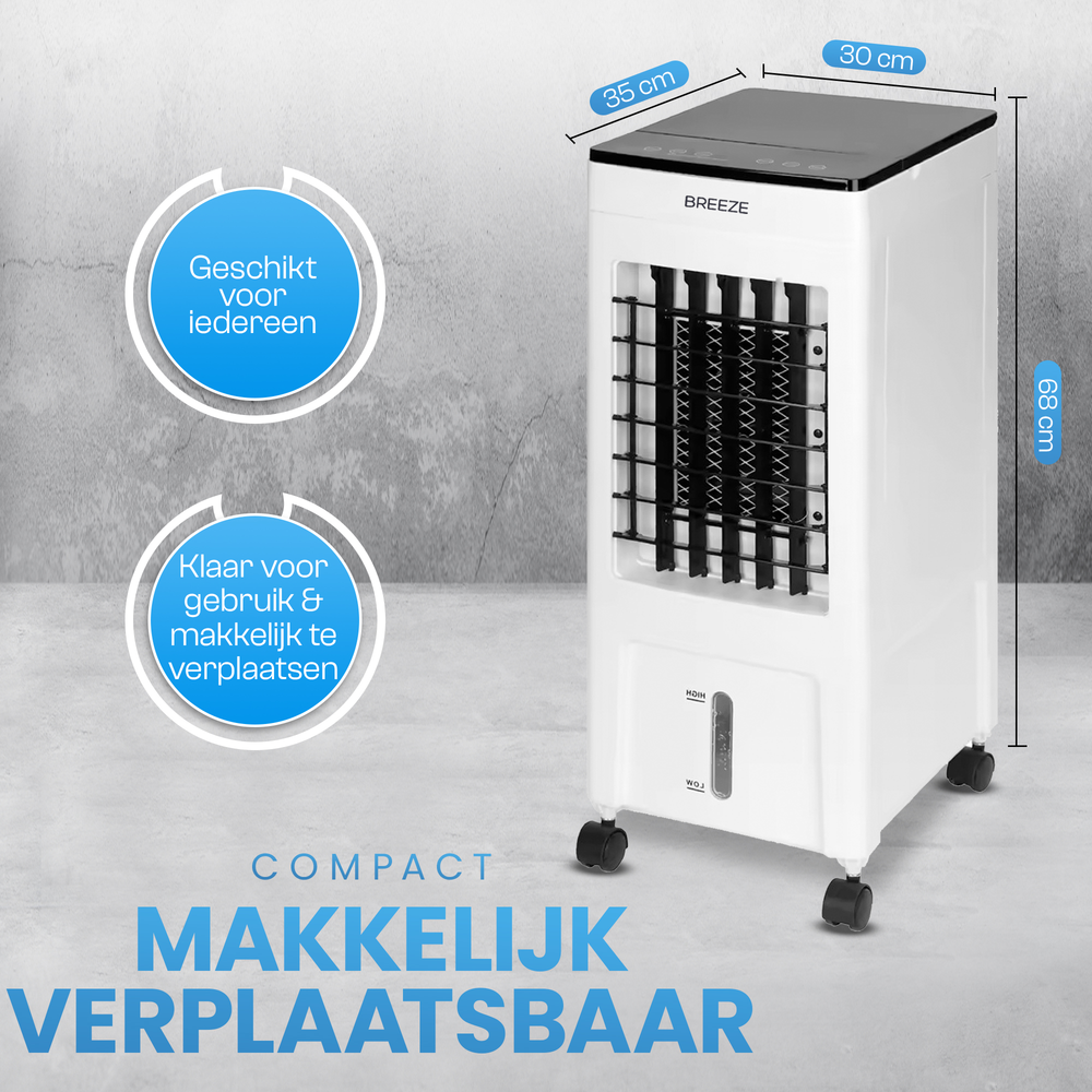 Climatiseur mobile Breeze 2.0 - 10 000 BTU - 35 x 30 x 68 cm - Blanc
