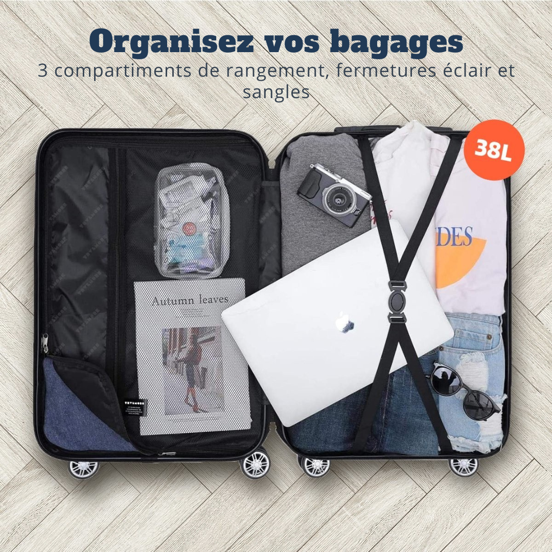 Valise - TRVLMORE - Bagage à main - 54x36x20cm - 38L - Vert foncé