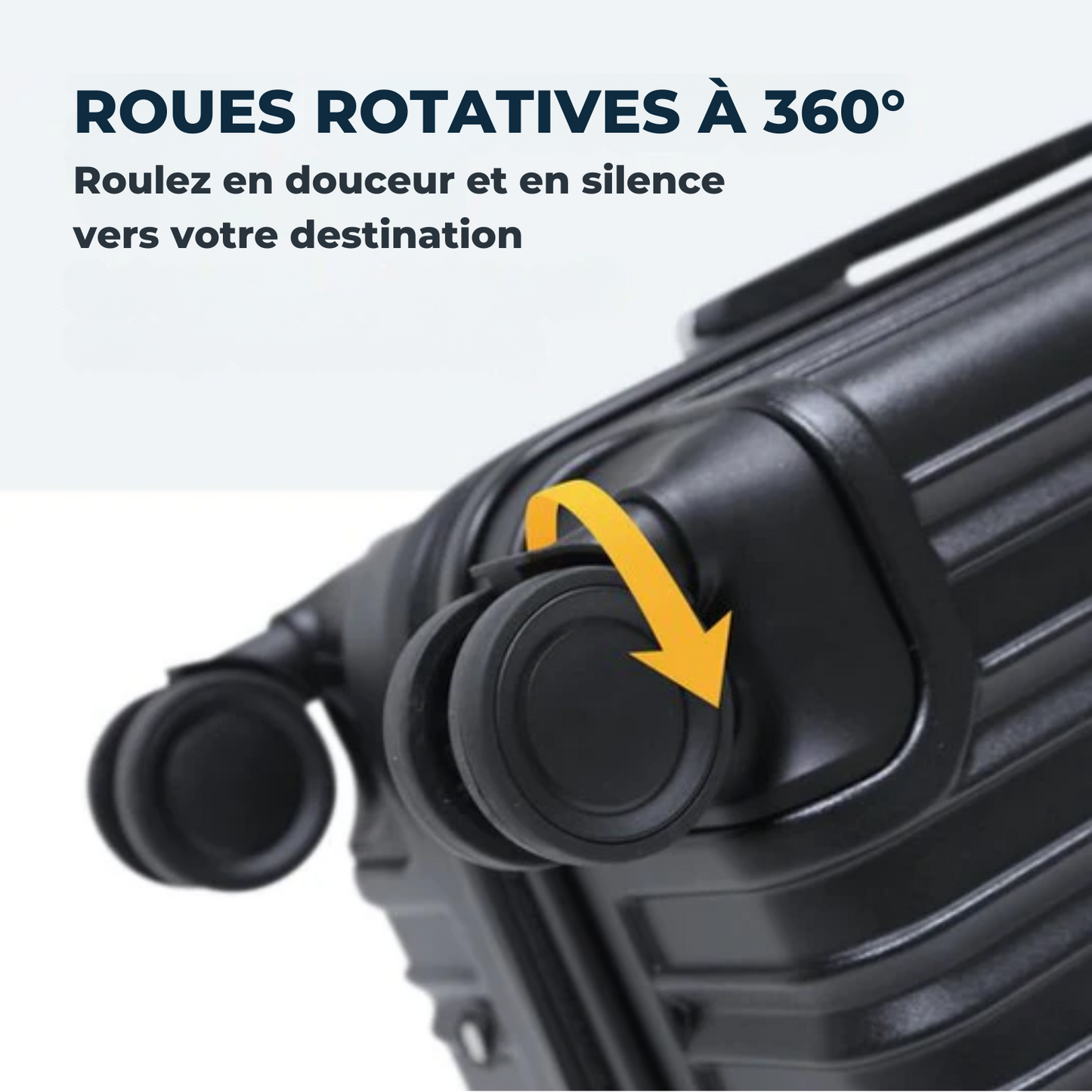 Valise cabine - Pathsail - 40 L - ABS - Légère avec trolley - cadenas TSA - roues Spinner et poche avant - Noir