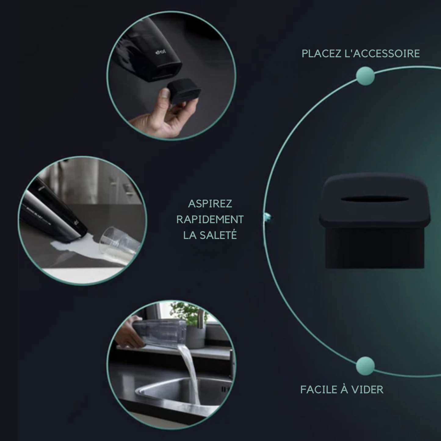 Aspirateur à main - JAP Appliances - aspirateur sans fil - Avec accessoires - 22,2V