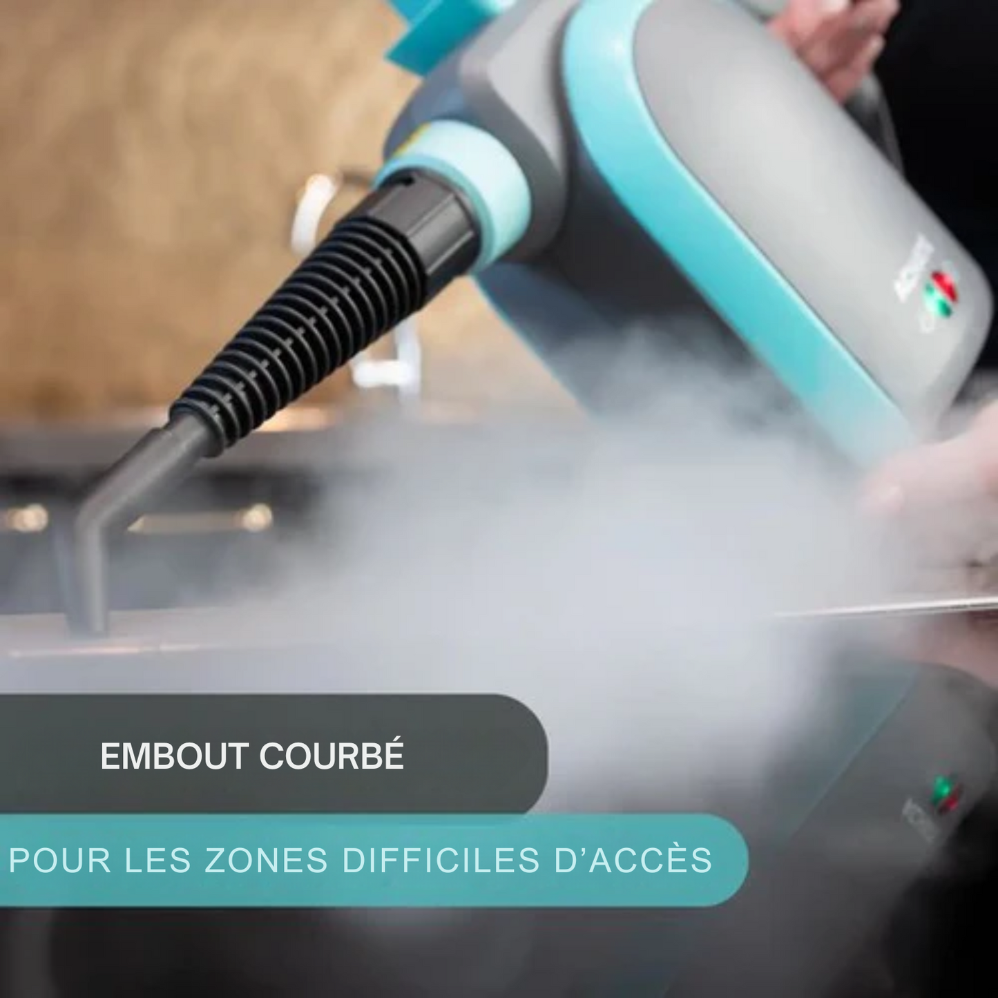 Nettoyeur vapeur portatif - Achaté - Nettoyeur 12 en 1 - Ensemble d'accessoires 12 pièces - Bleu