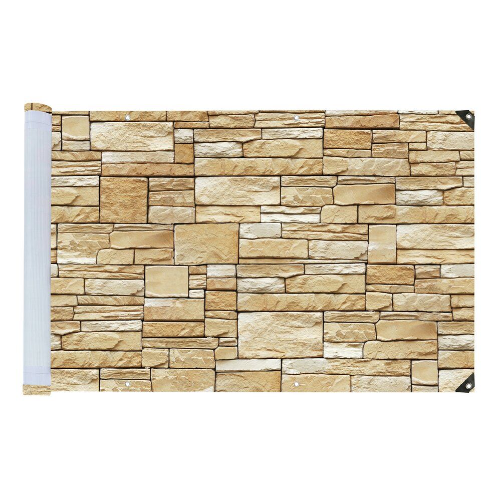 Pare-soleil de balcon Maximex, motif mural - 85 x 500 cm - Résistant aux UV et aux intempéries