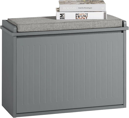 SoBuy Banc pour chaussures - Gris - 62x26x46 cm
